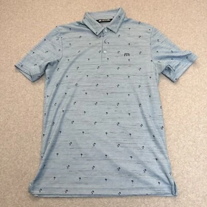 Travis Mathew Poloshirt Herren Small Blau Palme All Over Performance Golf - Bild 1 von 9