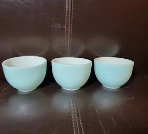 Pyrex Family Flair 24 Sky BLue Sugar Bowls Lot of 3 RARE HTF Dishes - Picture 1 of 5