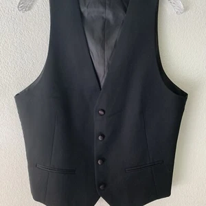 Men's Black Suit Vest Size S - Picture 1 of 8