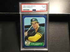1986 Fleer Update #U-20 Jose Canseco Baseball Card PSA 9 Mint
