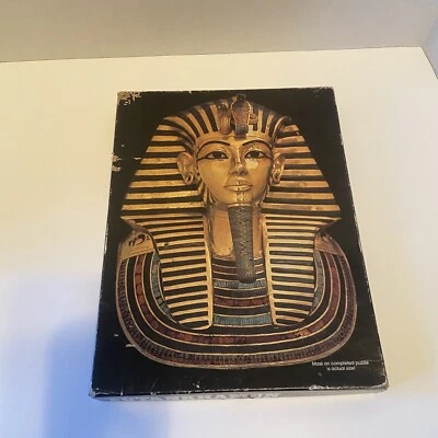 1977 KING TUTANKHAMUN KING TUT BURIAL MASK JIGSAW PUZZLE SPRINGBOK HALLMARK  - Image 1 of 4