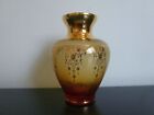 Laguna Venezia Murano Glass Vase With Gold Trim - 5" Vintage