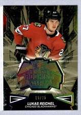 2022-23 SPx Finite Gold Spectrum Lukas Reichel Rookie /25 #F-14 Chicago