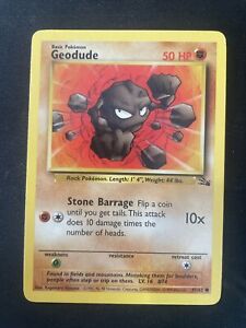 Geodude 47/62 - Fossil - Common Pokemon - Near Mint NM - .99 Combined Shipping