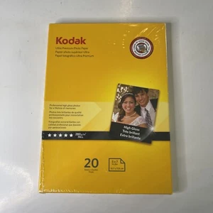 Kodak Ultra Premium Photo Paper 5x7 High Gloss 20 sheets Canon Epson Brother E6 - Picture 1 of 3