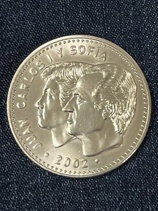 Euro SPAGNA 2002 - 12 euro in Argento commemorativo Carlos e Sofia Silver Coin - Picture 1 of 3