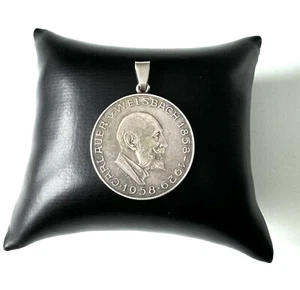 Silber Münz Anhänger 25 Schilling Österreich Carl Auer von Welsbach 1958 ! - Bild 1 von 11