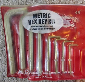 🗽VINTAGE KS TOOLS METRIC HEX KEY KIT SET OF 8 - Picture 1 of 4