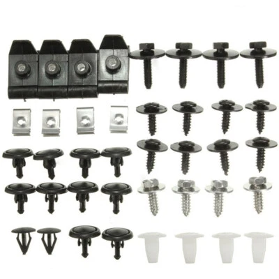 Car Bumper Clips Auto Engine Undertray Fender Trim Mudguard Shield Screws Rivet - Image 1 of 4