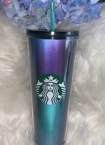 Starbucks Ombre Iridescent Cup Tumbler Cold 24oz Venti New Limited Edition - Picture 1 of 11