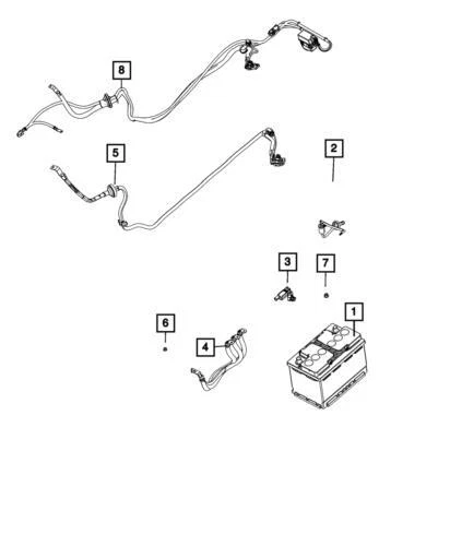 Cableado negativo de batería genuino Mopar 2017-2025 Jeep Grand Cherokee 68307264AB Foto 1 de 1