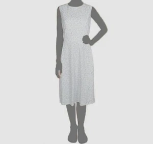 $125 Ralph Lauren Women's Blue Sleeveless Floral Jewel Neck Midi Dress Size 0 - Picture 1 of 2