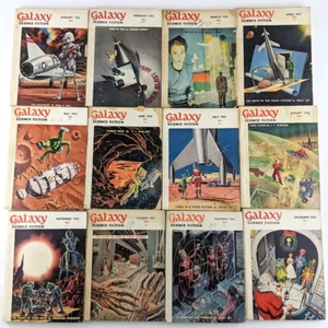 1953 Galaxy Science Fiction Magazine, 12 Issues - Vintage Sci-Fi Stories - Picture 1 of 24
