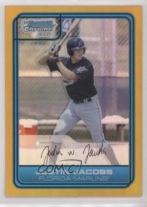 2006 Bowman Draft Chrome Draft Picks Gold Refractor /50 Justin Jacobs #DP40