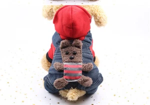 Cálido Pequeño Mascota Gato Cachorro Perro Ropa Con Capucha Abrigo Invierno Ropa Dibujos Dibujos Dibujos Disfraz - Imagen 1 de 8