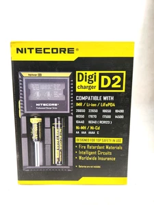 NITECORE D2 Digi charger For 3.7v 18650 16340 14500 26650 CR123A Li-ion & Ni-MH - Picture 1 of 4