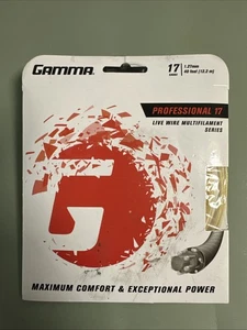 Gamma Professional 17 Natural Tennis String 40 feet GLWP-11 - Picture 1 of 2