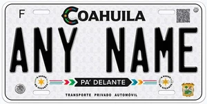 Coahuila Pa Delante Mexiko beliebiger Name Neuheit Autokennzeichen - Bild 1 von 3
