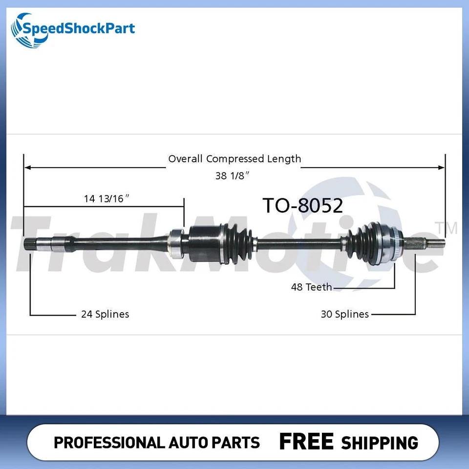 Front Right CV Axle Shaft for Toyota Highlander 3.3L FWD 2004 2005 2006 2007 - Image 1 of 1