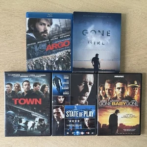 BEN AFFLECK 5 MOVIE LOT DVD Blu-ray Argo Gone Girl The Town Gone Baby Gone etc. - Picture 1 of 3