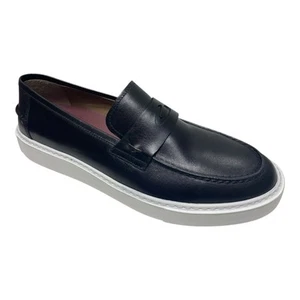 SCARPE MOCASSINO CASUAL UOMO GUARDIANI HERITAGE AGM009603 PELLE NERO ORIGINAL PE - Picture 1 of 6