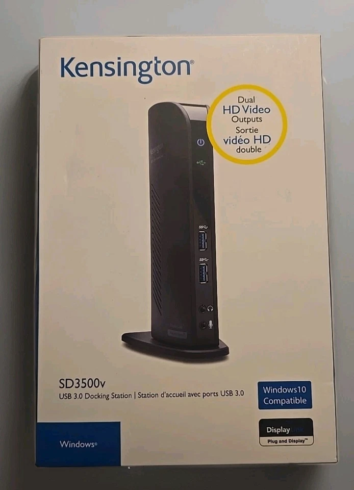 ¡NUEVO! Estación de Acoplamiento Kensington USB Tipo A Doble Pantalla MacBook Surface Laptop Foto 1 de 1