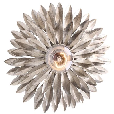 Crystorama Lighting Group 500 Broche 11"W Semi-Flush Ceiling - Silver