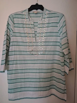 Túnica a rayas con adornos MICHAEL Michael Kors talla XL  Foto 1 de 4