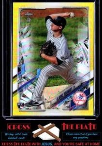 2021 Topps Chrome Rookie Ben Baller Gold Ref Clarke Schmidt Yankees 04/50 #115 - Bild 1 von 2