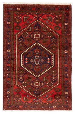 Vintage Oriental Hand-Knotted Carpet 3'5" x 5'3" Traditional Wool Area Rug - Image 1 of 4
