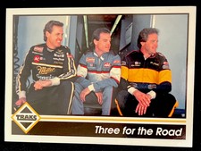 RUSTY MIKE KENNY WALLACES Three for the Road 1992 Traks # 15 NASCAR RACING CARD