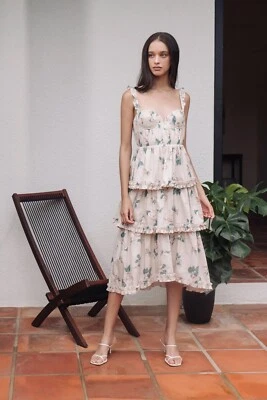 SAU LEE Peyton платье порошок розовый цветочный 8 новый с Ярлыками $498 - Изображение 1 из 4