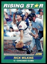 1992 Score 100 Rising Stars Rick Wilkins . Chicago Cubs #16