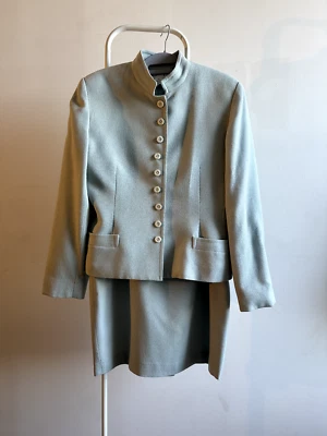 Christian Dior El Traje Vintage Años 80 Falda Traje RARO 100% Lana Foto 1 de 2