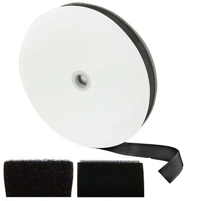 Klettband Klettverschluss Hakenband Flauschband zum Aufnähen / Selbstklebend 25m - Bild 1 von 2