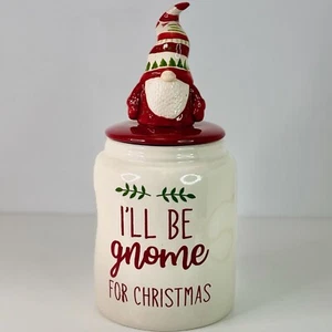 Ceramic Cookie Jar I’ll Be Gnome For Christmas 12” New - Picture 1 of 5