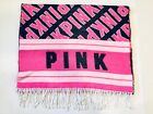 Victoria’s Secret PINK Oversized Scarf, Throw Blanket, Shawl, Pink Black White