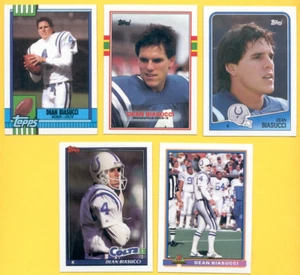 1988-1991 Topps DEAN BIASUCCI Indianapolis Colts 5-Card Lot Rookie RC - Bild 1 von 1