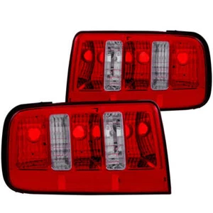 Chrome Red/Clear Lens 2010 Style Tail Light Assembly fits 2005-2009 Ford Mustang - Picture 1 of 2