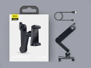 Support d'appui-tête de voiture pour téléphone Energy avec chargeur Qi - Photo 1/10