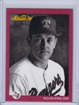 Nolan Ryan 1991 Studio Baseball Card 128 Grade NMMT - Image 1 of 2