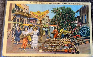 Postal vintage de Olvera Street Scene Western Pub. & Novelty Co. LA, CA. - Imagen 1 de 9