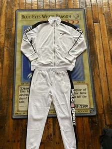 Polo Sport Ralph Lauren Track Suit White Spell Out Men XL Top + L Pants WORN 1x! - Picture 1 of 15