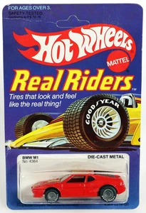 Hot Wheels BMW M1 Real Riders Series #4364 Never Removed from Pack 1982 Red 1:64 - Picture 1 of 4