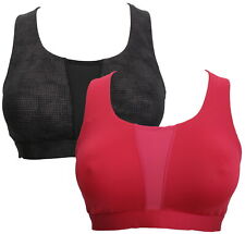 Ex-Store Non Wired High Impact Racer Back Mesh Sports Bra