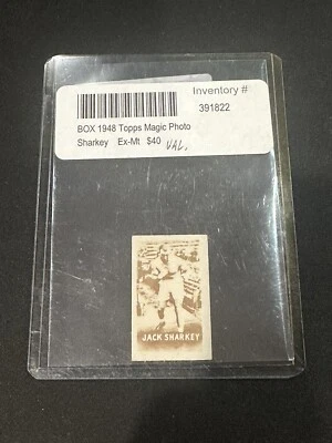 Vintage 1948 Topps Magic Photos Boxing Champions #11 Jack Sharkey Mini Card - Image 1 of 4