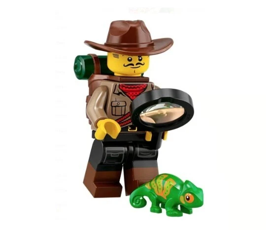 Lego Jungle Explorer Minifigure with Chameleon - Image 1 of 1