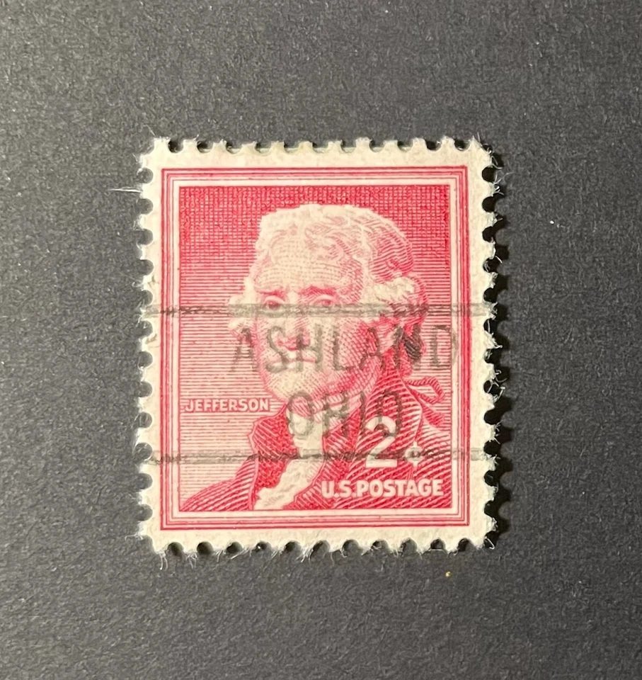 Ashland, Ohio Type 819 Precancel - 2 cents Jefferson - U.S. #1033 - OH - Image 1 of 1