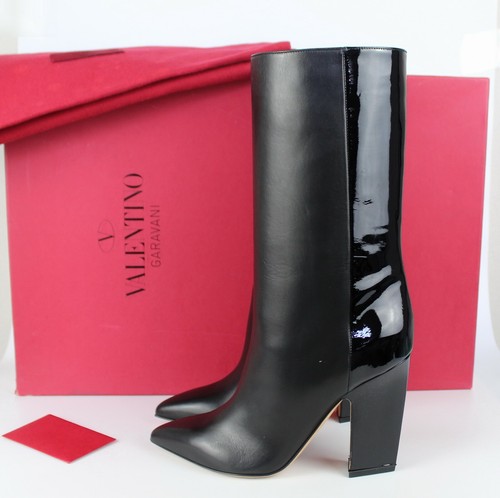 Stivali Valentino Garavani RUNWAY Rouge ish nuovi in pelle e vernice EUR 37 MSRP $ 1795