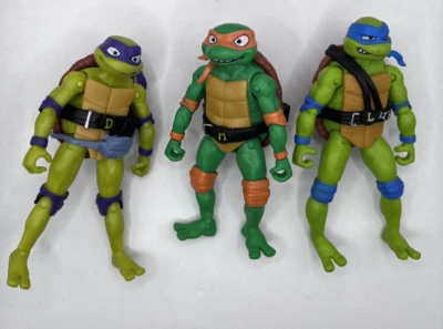 3 Tortugas Ninja Adolescentes Mutantes 4,5 pulgadas - NO incluye armas Foto 1 de 4